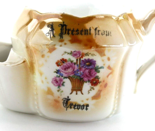Antique manly flower basket - flower,