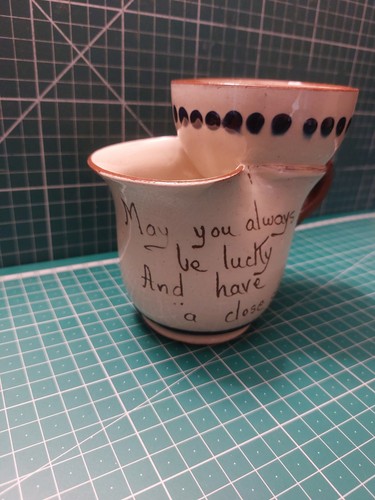 Vintage hand painted - hand, shaving
