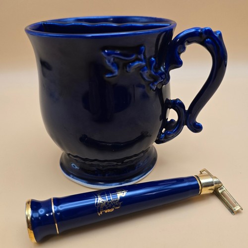 Vintage cobalt blue ceramic - cobalt,